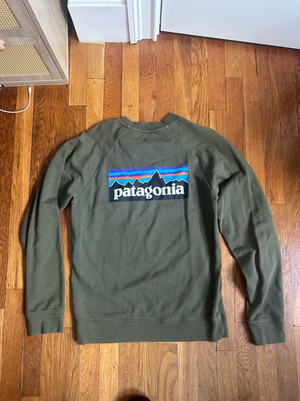 Patagonia Men’s Green Logo Crewneck Sweater